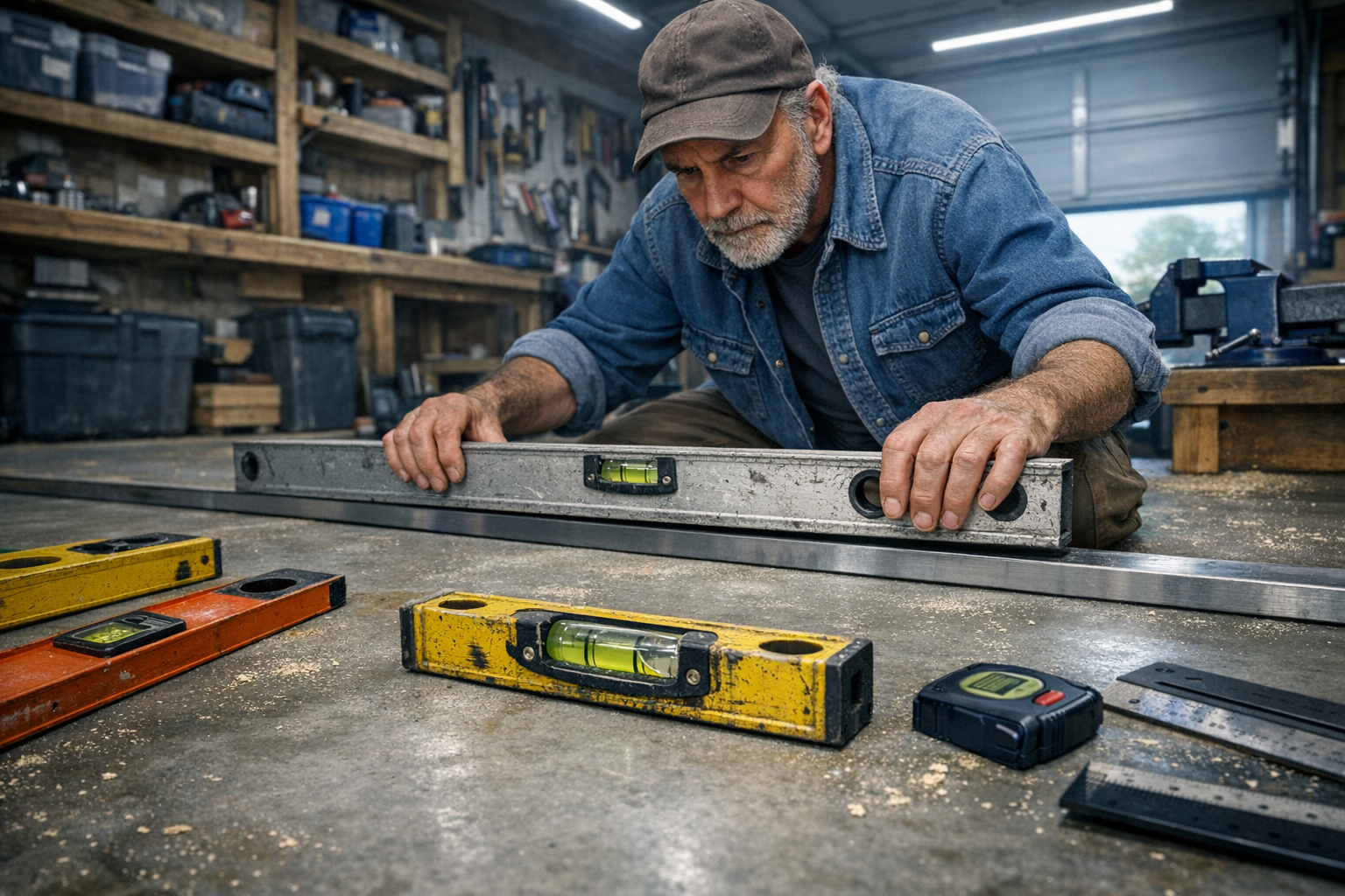 Waterpas controleren op nauwkeurigheid