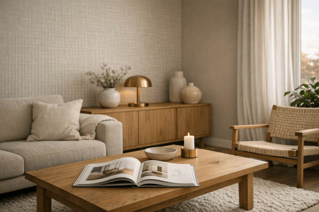 Hoe combineer je Arte behang met verfkleuren en materialen voor een harmonieus interieur?