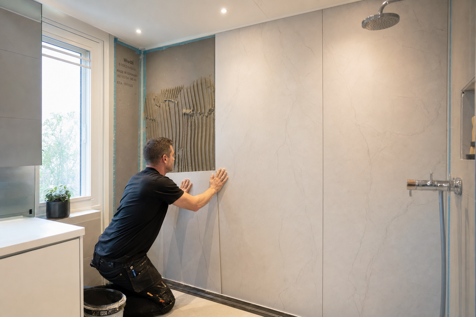 PVC wandtegels waterdicht plaatsen in badkamer